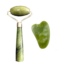 Load image into Gallery viewer, Natural Face Massager For Guasha Scraper Jade Roller Massage Face Gua sha Scraper Jade Roller Microniddle Roller Face Massager