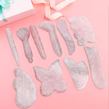 Load image into Gallery viewer, Natural Facial Massager Face Roller Gua Sha Scraper Double Heads Jade Stone Roller Skin Care Rose Quartz Massage for Face Body