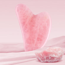 Load image into Gallery viewer, Natural Facial Massager Face Roller Gua Sha Scraper Double Heads Jade Stone Roller Skin Care Rose Quartz Massage for Face Body