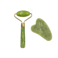 Load image into Gallery viewer, Natural Jade Face Massager Gua Sha Stone Face Guasha Masaje Facial Board Acupoint Eye Care SPA Massager Tool massage visage