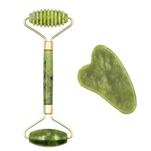 Load image into Gallery viewer, Natural Jade Face Massager Gua Sha Stone Face Guasha Masaje Facial Board Acupoint Eye Care SPA Massager Tool massage visage