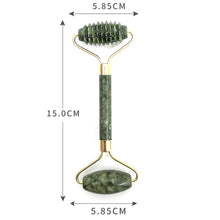 Load image into Gallery viewer, Natural Jade Roller Massager for Face Roller Gua Sha Jade Stone Face Massager Anti-wrinkle Lift Facial Beauty Skin Care Tools