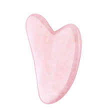 Load image into Gallery viewer, Natural Stone Jade Gouache Scraper Rose Quartz Facial Gua Sha Tools Neck Massager for Face Lifting Wrinkle Remover Beauty Health