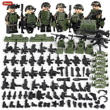 Load image into Gallery viewer, Military Jeeped Car Vehicle Model Building Block Mini Army Soldiers Figures Enlighten Brick MOC Toy For Kids Gift