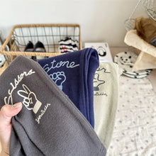 Load image into Gallery viewer, New Autumn Winter Boy Girl Baby Letter Print Thick Leggings Retro Children Warm Casual Pants Kid Cotton Trouser Toddler Clothes