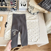 Load image into Gallery viewer, New Autumn Winter Boy Girl Baby Letter Print Thick Leggings Retro Children Warm Casual Pants Kid Cotton Trouser Toddler Clothes