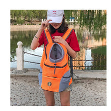 Load image into Gallery viewer, New Double Shoulder Portable Travel Backpack Outdoor Pet Dog Carrier Bag Pet Dog Front Bag Breathable Mesh Cat Shoulders Bag