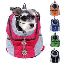 Load image into Gallery viewer, New Double Shoulder Portable Travel Backpack Outdoor Pet Dog Carrier Bag Pet Dog Front Bag Breathable Mesh Cat Shoulders Bag