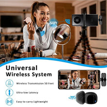 Load image into Gallery viewer, New R8 Wireless Lavalier Microphone Portable Audio Video Recording Mini Mic for iPhone Android Live Broadcast Gaming Phone Mic