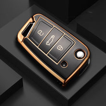 Load image into Gallery viewer, New TPU Car Flip Key Case Cover Shell for Golf 7 MK7 Tiguan MK2 for Seat Ateca Leon FR Ibiza Skoda Octavia Kodiaq