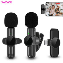 Load image into Gallery viewer, New Wireless Lavalier Microphone Noise Cancelling Audio Video Recording for iPhone/iPad/Android/Xiaomi/Samsung Live Game Mic