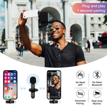 Load image into Gallery viewer, New Wireless Lavalier Microphone Noise Cancelling Audio Video Recording for iPhone/iPad/Android/Xiaomi/Samsung Live Game Mic
