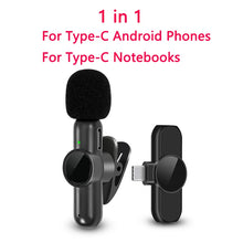 Load image into Gallery viewer, New Wireless Lavalier Microphone Noise Cancelling Audio Video Recording for iPhone/iPad/Android/Xiaomi/Samsung Live Game Mic