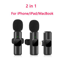 Load image into Gallery viewer, New Wireless Lavalier Microphone Portable Audio Video Recording Mini Mic for iPhone Android Live Broadcast Gaming Phone Mic
