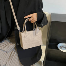 Load image into Gallery viewer, New Women Felt Mini Tote Handbag Popular Stone Texture Oneshoulder Messenger Bag Autumn Winter Small Square Bag 2024 New