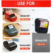 Load image into Gallery viewer, NiiMBOT B1 B21 B3S Cable Label Printing Sticker Network Cable Optical Fiber Tail Adhesive Network Switch Cable P Label Paper
