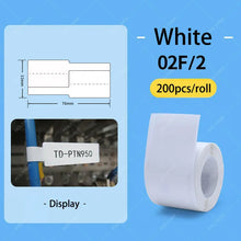 Load image into Gallery viewer, NiiMBOT B1 B21 B3S Cable Label Printing Sticker Network Cable Optical Fiber Tail Adhesive Network Switch Cable P Label Paper