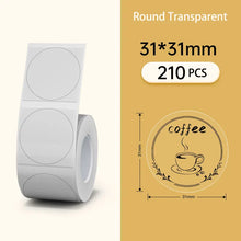 Load image into Gallery viewer, NiiMBOT B21 B3S B1 Round Label Printing Sticker Self-adhesive Thermal Waterproof Digital Number Cake Sealing Sticker Paper