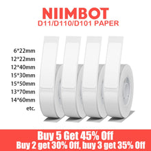 Load image into Gallery viewer, Niimbot D11/D101/D110 White Paper Waterproof Thermal Paper for Pocket Label Printer D11 Label Printer