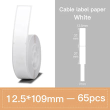 Load image into Gallery viewer, Niimbot D11/D101/D110 White Paper Waterproof Thermal Paper for Pocket Label Printer D11 Label Printer