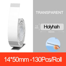 Load image into Gallery viewer, Niimbot D11 D110 Label Maker Tape Sticker Replacement Transparent Colorful White Label Machine Print Paper Waterproof Tearproof
