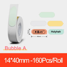 Load image into Gallery viewer, Niimbot D11 D110 Label Maker Tape Sticker Replacement Transparent Colorful White Label Machine Print Paper Waterproof Tearproof