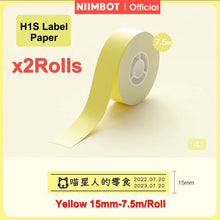 Load image into Gallery viewer, Niimbot H1S Label Printer Paper Continuous Printing Thermal Stickers 15mm * 7.5M Waterproof Anti-Oil Scratch-Resistant Sticker