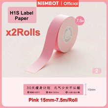 Load image into Gallery viewer, Niimbot H1S Label Printer Paper Continuous Printing Thermal Stickers 15mm * 7.5M Waterproof Anti-Oil Scratch-Resistant Sticker