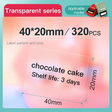 Load image into Gallery viewer, Niimbot Transparent Official Name Sticker Paper Rolls Multi-Purpose Clear Self-Adhesive Label for B21 B1 B203 Machine Printing