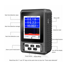 Load image into Gallery viewer, Nuclear Radiation Detector Geiger Counter X-rays γ-rays β-rays Detecting Tool Real-time Dose Ionizing Radiation Tester Dosimeter