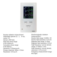 Load image into Gallery viewer, Nuclear Radiation Tester Electromagnetic Radiometer Radiation Dosimeter Geiger Counter Personals Dosimeter X-ray Beta Gamma