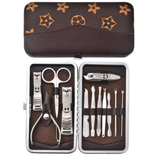Load image into Gallery viewer, Stainless Steel Nail Clippers Set 12 Pieces Nail Scissor Set Manicure Manicure Implement Nail Clippers