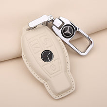Load image into Gallery viewer, For 21 Mercedes-Benz New E-Class Key Cover E200l C260l A200l S-Class GLC Leather Keychain