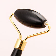 Load image into Gallery viewer, Natural Black Jade Roller Whole Jet Facial Massager Double-Headed Jade Roller Massage Stick Xiuyan Jade Beauty Instrument