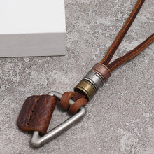 Load image into Gallery viewer, Brown Simple European and American Style Trendy Men's Necklace Personalized Antiquity Hip Hop Pendant Ornament