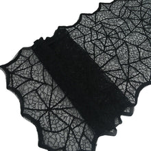 Load image into Gallery viewer, Halloween Tablecloth Lace Warp Knitting Spider Web Table Runner Christmas Party Tablecloth Props Decorative Cloth