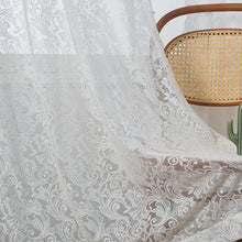 Load image into Gallery viewer, 132 * 213cm White French Lace Curtain Bedroom Window Screen