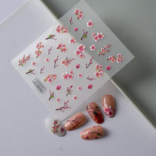 Load image into Gallery viewer, Nail Sticker Adhesive Ins Chinese Style Winter Lunar December Plum Blossom Red 5d Nail Stickers