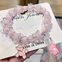 Load image into Gallery viewer, New Quicksand Bottle Girlfriends' Bracelet Cute Cartoon Bear Bracelet Student Candy Bracelet Crystal String Beads