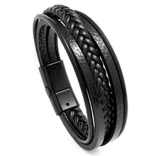Load image into Gallery viewer, Popular Ornament Simple Woven Leather Bracelet Simple All-Match Men's Magnetic Buckle Bracelet Bracelet