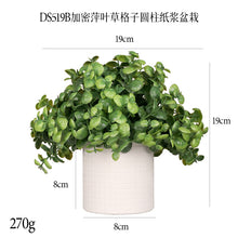 Load image into Gallery viewer, Artificial Green Plant Pot Cylindrical Pulp Cement Pot Combination Home Desktop Pot Simulation Bonsai