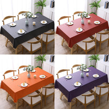 Load image into Gallery viewer, Solid Color PVC Waterproof and Oilproof and Heatproof Tablecloth Rectangular Plastic Table Mat Tablecloth