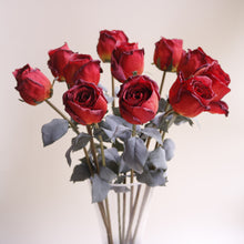 Load image into Gallery viewer, 5pcs/Set Artificial Rose Vintage Style Burnt Edge Rose Flower Decorative Table Artificial Flower