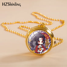 Load image into Gallery viewer, Rotating Pocket Watch Pocket Watch Male and Female Students Ornament Two-Dimensional Animation Necklace Pocket Watch
