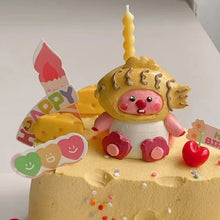 Load image into Gallery viewer, Cute Taiyaki Headgear Pink Beaver Baking Cake Topper Polymer Clay Doll Decoration