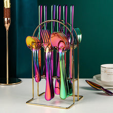 Load image into Gallery viewer, Stainless Steel Tableware Four Components Gift Set 6-Person Gift Box Knife, Fork and Spoon 24-Piece Set