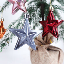 Load image into Gallery viewer, 12pcs/set Electroplating Five-Pointed Star Bright Christmas Tree Decorations Holiday Decorations