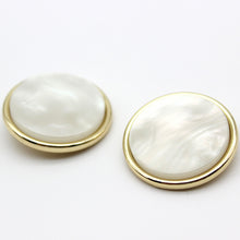 Load image into Gallery viewer, 5pcs/Set Clothing Accessories Accessories round Metal Button Gold and Silver Edge Imitation Shell Sweater Coat Button