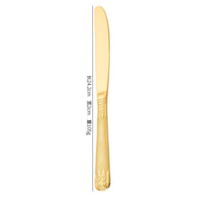 Load image into Gallery viewer, Gold Wheat Knife, Fork and Spoon Four-Piece European-Style Relief Western Food Knife and Fork Western Tableware Gift Set