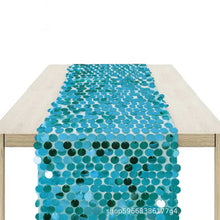 Load image into Gallery viewer, 30 * 275cm Sequin Table Flag Wedding Tablecloth